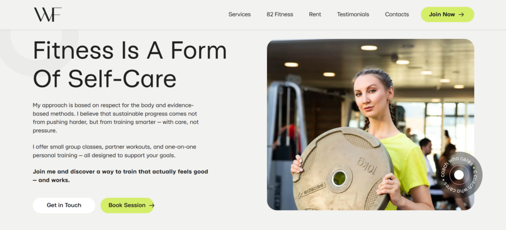 Valeria Well Fit Coach homepage