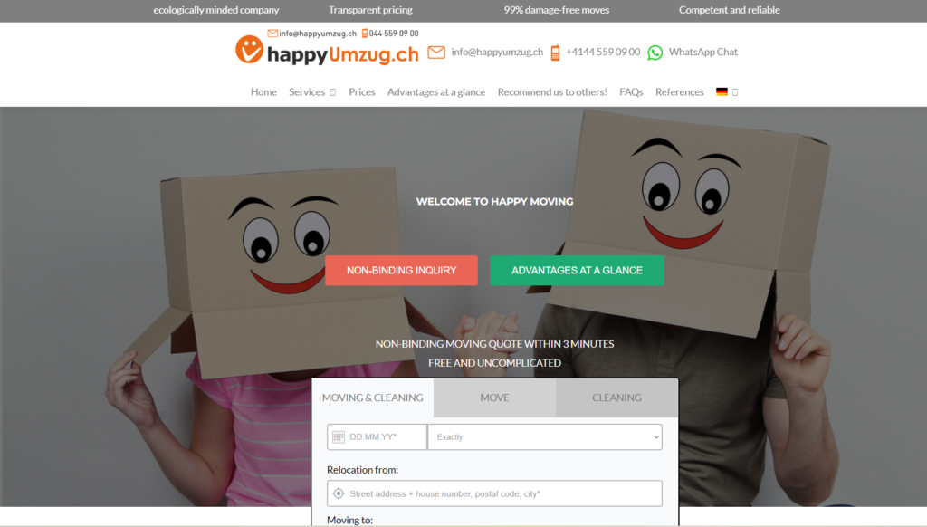 happy umzug homepage