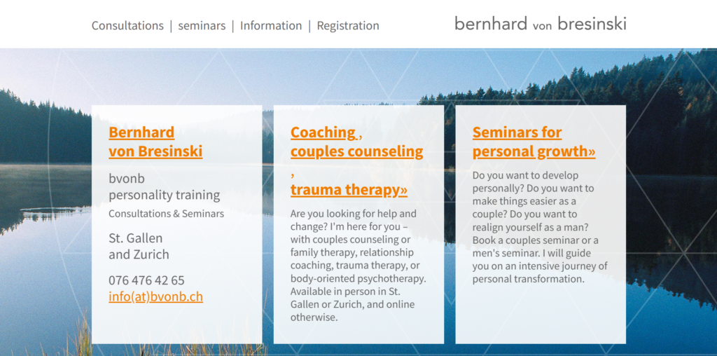 Bernhard von Bresinski homepage